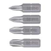 Juego de 7 puntas estrias mixtas desde #0 hasta #3 cortas truper expert